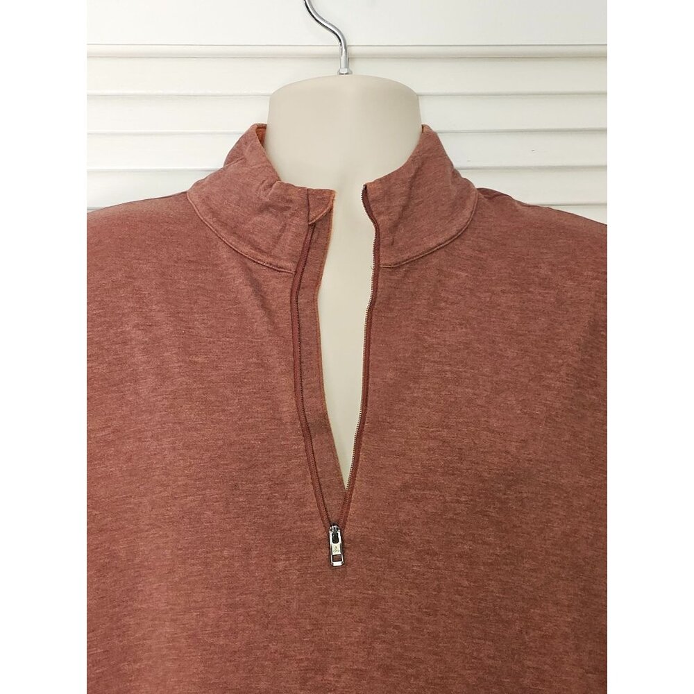 Prana Men's Brown Altitude Tracker 1/4 Zip Top Long Sleeve Size Small 1809 - Picture 4 of 13